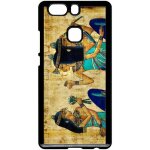 Coque pour smartphone - papyrus egypte - compatible avec huawei p9 plus - plastique - bord noir