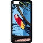 Coque pour smartphone - perroquet mer palmiers - compatible avec apple iphone 6 plus - plastique - bord ...