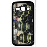 Coque pour smartphone - pompier - compatible avec samsung galaxy ace 3 - plastique - bord noir