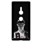 Coque pour smartphone - ronaldo juventus foot noir et blanc - compatible avec sony xperia xz2 - plastique ...