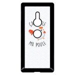 Coque pour smartphone - a roule ma poule - compatible avec sony xperia xz2 - plastique - bord noir