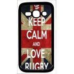 Coque pour smartphone - rugby england - compatible avec samsung galaxy ace 3 - plastique - bord noir