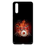 Coque pour smartphone - squellette joue a la batterie flamme - compatible avec huawei p20 - plastique ...