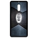 Coque pour smartphone - superhero iron the man - compatible avec nokia 6 (2018) - plastique - bord noir ...