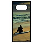 Coque pour smartphone - surf - compatible avec samsung galaxy note 8. 0 - plastique - bord noir