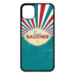 Coque pour smartphone - team gauchers - compatible avec apple iphone 11 - plastique - bord noir
