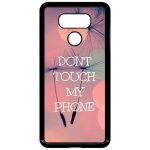 Coque pour smartphone - dont touch my phone fond rose poudree - compatible avec lg g6 - plastique - bord ...