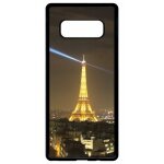 Coque pour smartphone - tour eiffel - compatible avec samsung galaxy note 8. 0 - plastique - bord noir ...