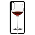 Coque pour smartphone - verre de vin - compatible avec huawei p20 - plastique - bord noir