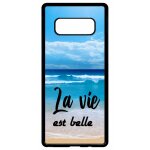 Coque pour smartphone - la vie est belle fond mer - compatible avec samsung galaxy note 8. 0 - plastique ...