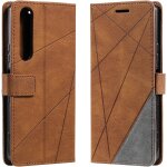 Coque pour sony xperia 1 iii, rabat portefeuille de protection cuir pu etui, slim silicone tpu bumper ...