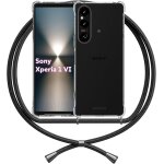 Coque compatible sony xperia 1 vi - silicone tpu transparente anti - jaunissement avec lanire / cordon ...