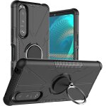 Coque sony xperia 5 iii, avec anneau kickstand [t�l�phone stand titulaire / support bague] coques cover ...