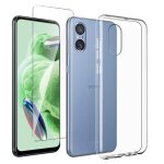 Coque pour sony xperia 5 v - housse etui silicone gel fine + verre trempe - transparent tpu