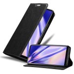 Coque pour sony xperia l4 en noir nuit housse de protection etui avec fermeture magntique, fonction ...