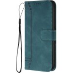 Coque pour sony xperia pro - i, housse portefeuille vintage en cuir pu, [corde de poignet], gaufrage ...
