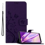 Coque pour sony xperia pro - i en lilas fonce floral housse de protection etui au design floral avec ...