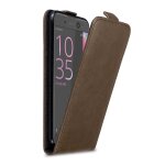 Coque pour sony xperia xa en marron cafe housse de protection etui au design flip avec fermeture magn�tique ...