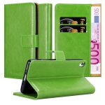 Coque pour sony xperia xa en vert pre housse de protection etui avec fermeture magn�tique, fonction de ...