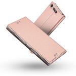 Coque sony xperia xz1, ultra mince en cuir pu premium housse a rabat portefeuille coque [antichoc tpu] ...