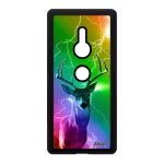 Coque sony xperia xz2 silicone cerf arc en ciel foret animal design brame case animaux multicolore faon ...
