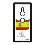 Coque pour sony xperia xz2 silicone drapeau espagne espagnol aluminium coupe d'europe jo caoutchouc coupe ...
