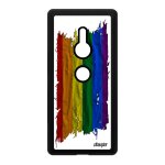 Coque pour sony xperia xz2 silicone drapeau gay pride motif personnalis case telephone arc en ciel marche ...