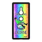 Coque sony xperia xz2 silicone humour j'peux pas j'ai licorne comique original a
