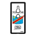 Coque pour sony xperia xz2 silicone j'peux pas j'vais au congo congolais motif a
