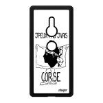 Coque pour sony xperia xz2 silicone j'peux pas j'vais en corse drapeau football telephone mobile etui ...