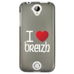 Coque souple pour acer liquid z330 avec impression motifs coeur rouge i love bre