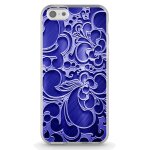 Coque souple pour apple iphone 5c avec impression motifs arabesque bleu