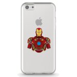 Coque souple pour apple iphone 5c avec impression motifs buste iron