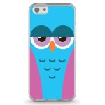 Coque souple pour apple iphone 5c avec impression motifs chouette endormie bleue