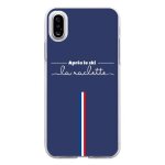 Coque souple pour apple iphone x avec impression motifs apr�s le ski la raclett