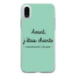 Coque souple pour apple iphone x avec impression motifs avant, j'�tais chiante