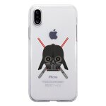 Coque souple pour apple iphone x avec impression motifs dark et sabres lasers
