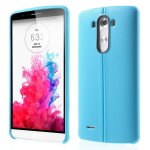 Coque souple bleu aspect grain� avec coutures apparentes pour lg g3