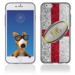 Coque souple en gel pour apple iphone 6 avec impression ballon de rugby et drape