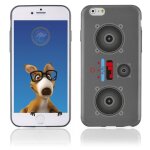 Coque souple en gel pour apple iphone 6 avec impression lecteur mp3