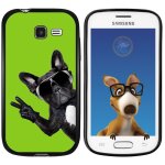 Coque souple en gel noir pour galaxy trend lite avec impression motifs chien �
