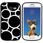 Coque souple en gel noir pour galaxy trend lite avec impression motifs ronds bla