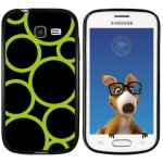 Coque souple en gel noir pour galaxy trend lite avec impression motifs ronds ver