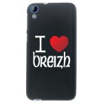 Coque souple en gel noir pour htc desire 820 avec impression motifs coeur rouge Coque souple en gel noir pour htc desire 820 avec impression motifs coeur rouge