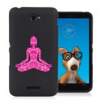 Coque souple en gel noir pour sony xperia e4 avec impression motifs bouddha fush