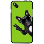 Coque souple en gel pour wiko sunset 2 avec impression motifs chien a lunettes
