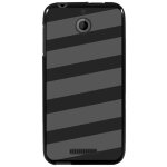 Coque souple pour htc desire 510 avec impression motifs bandes grises