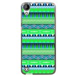 Coque souple pour htc desire 530 avec impression motifs azt�que bleu et vert