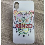 Coque souple kenzo iphone xs tigre fond blanc