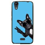 Coque souple pour lg bello ii avec impression motifs chien a lunettes sur fond